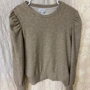 Evereve Woman’s Stacy Heather Round Neck Long Sleeve Pullover Oatmeal Size M